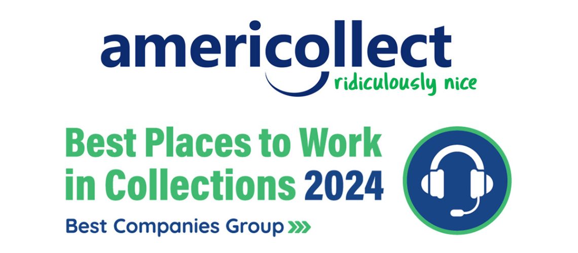 Americollect logo and the Best Places to Work logo